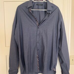 Stylish Navy Men's Button Down Shirt